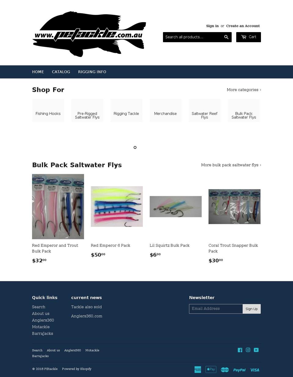 petackle.com.au shopify website screenshot