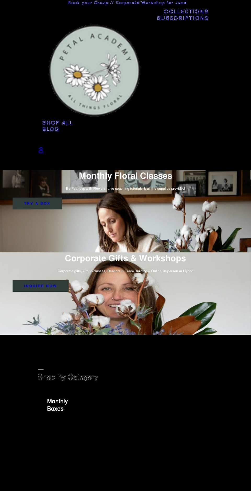 petalacademy.com shopify website screenshot