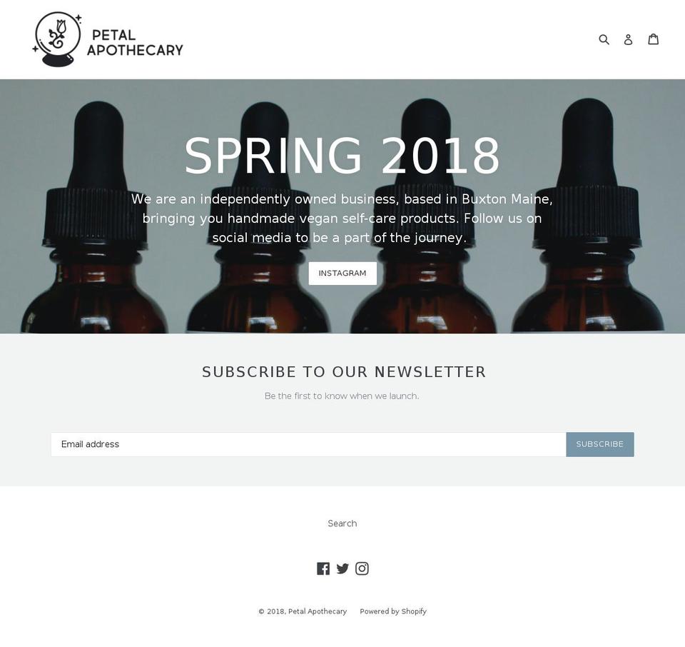 petalapothecary.com — Shopify storefront screenshot
