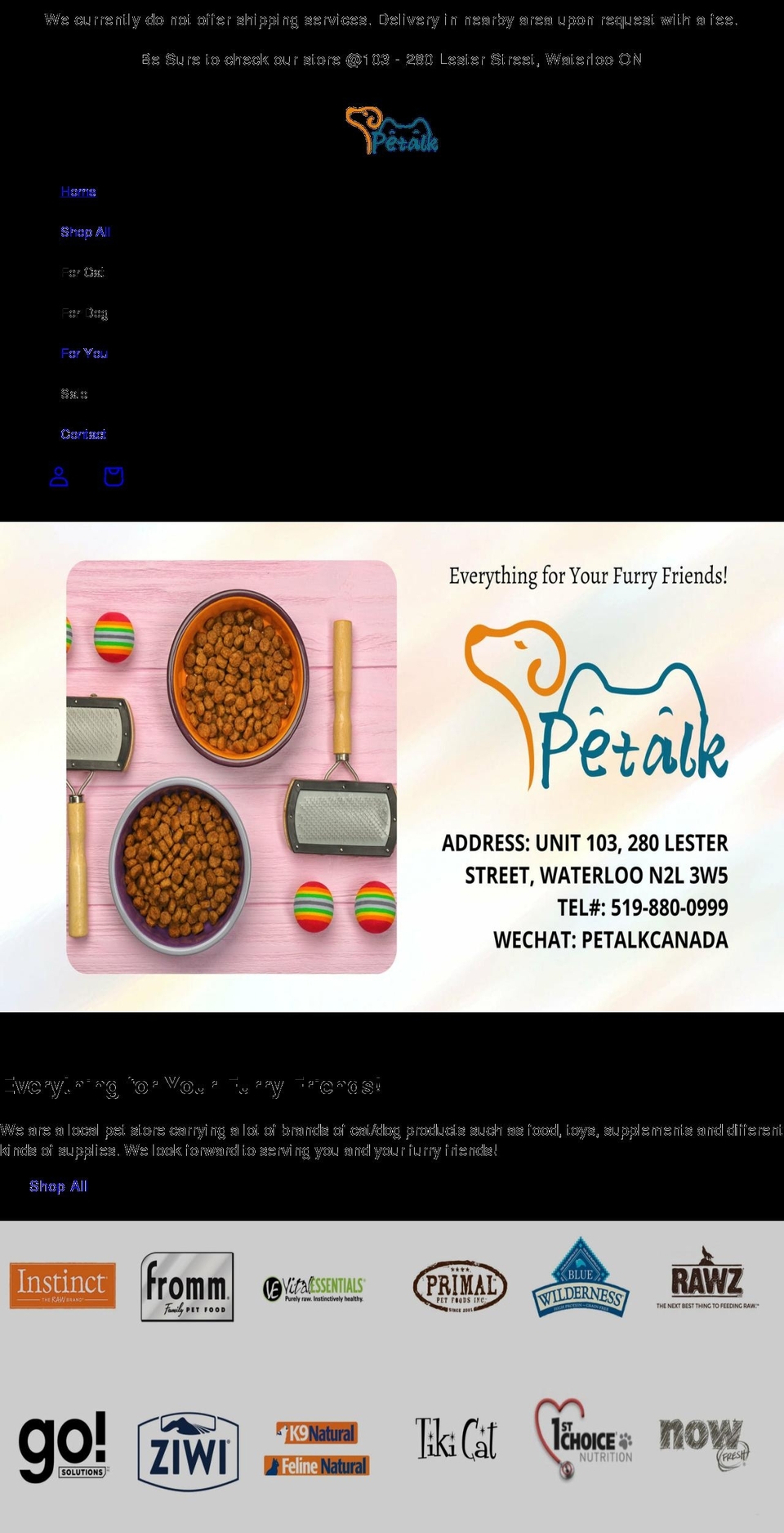 petalkcanada.com shopify website screenshot