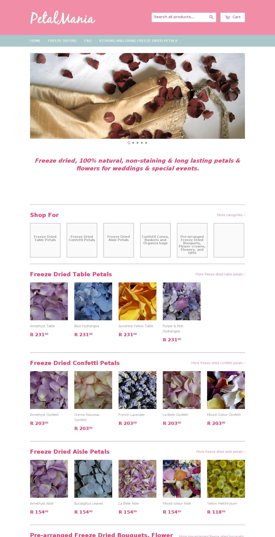 petalmania.org shopify website screenshot