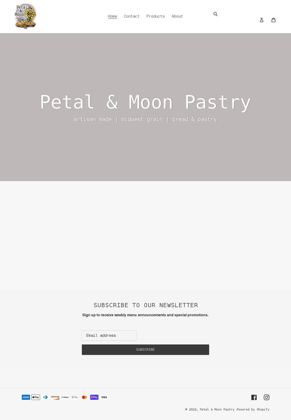 petalmoonpastry.com shopify website screenshot