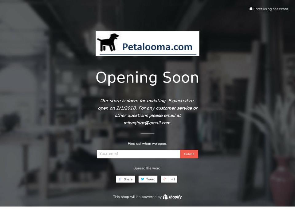 petalooma.com — Shopify storefront screenshot