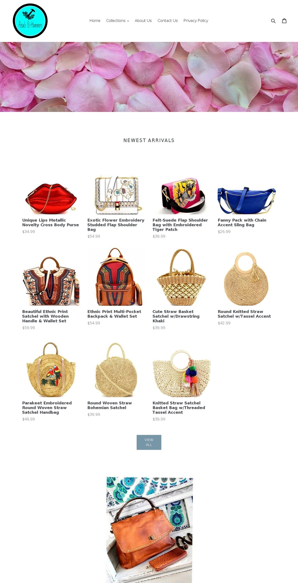 petalsandhammers.com — Shopify storefront screenshot