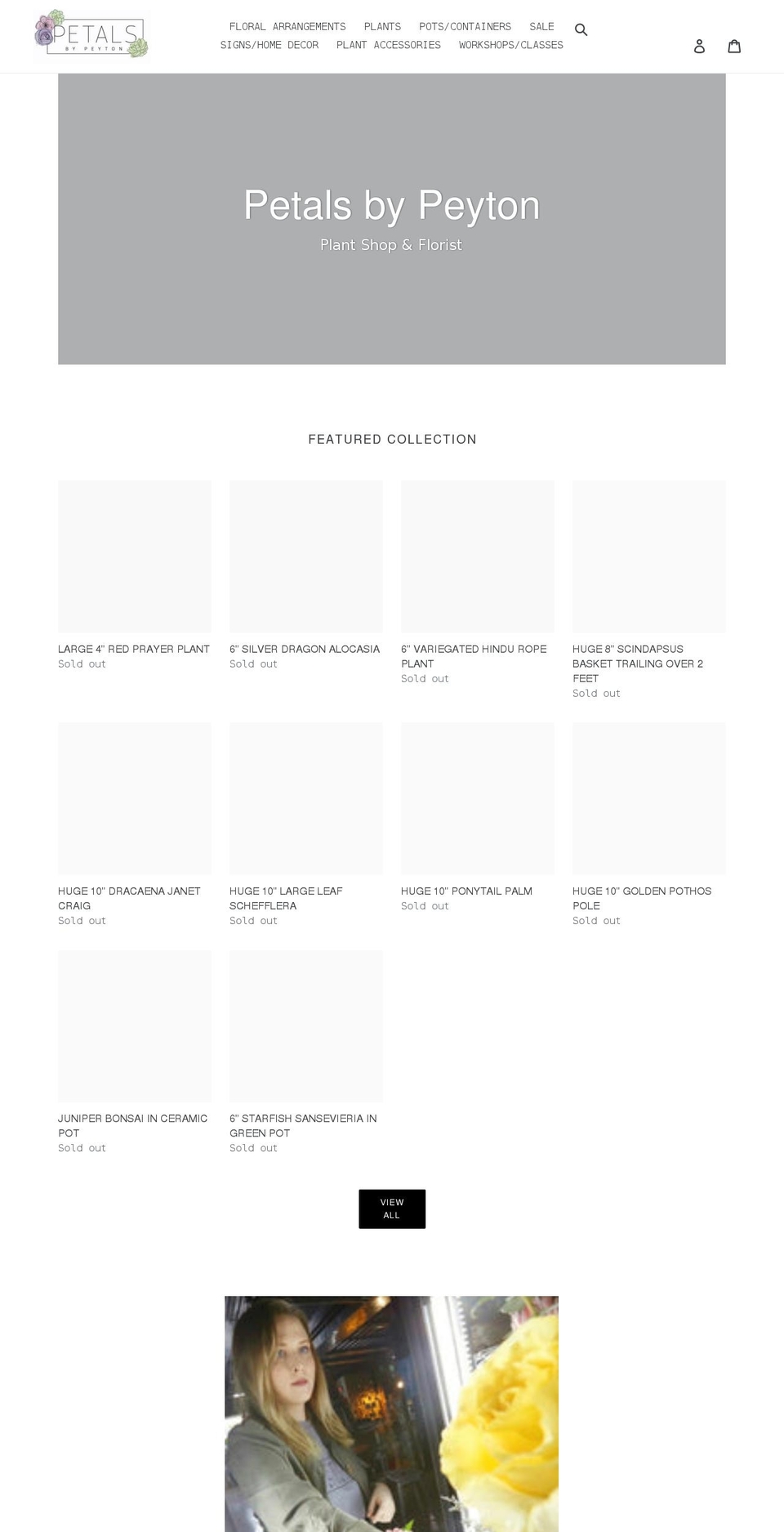 petalsbypeyton.com shopify website screenshot