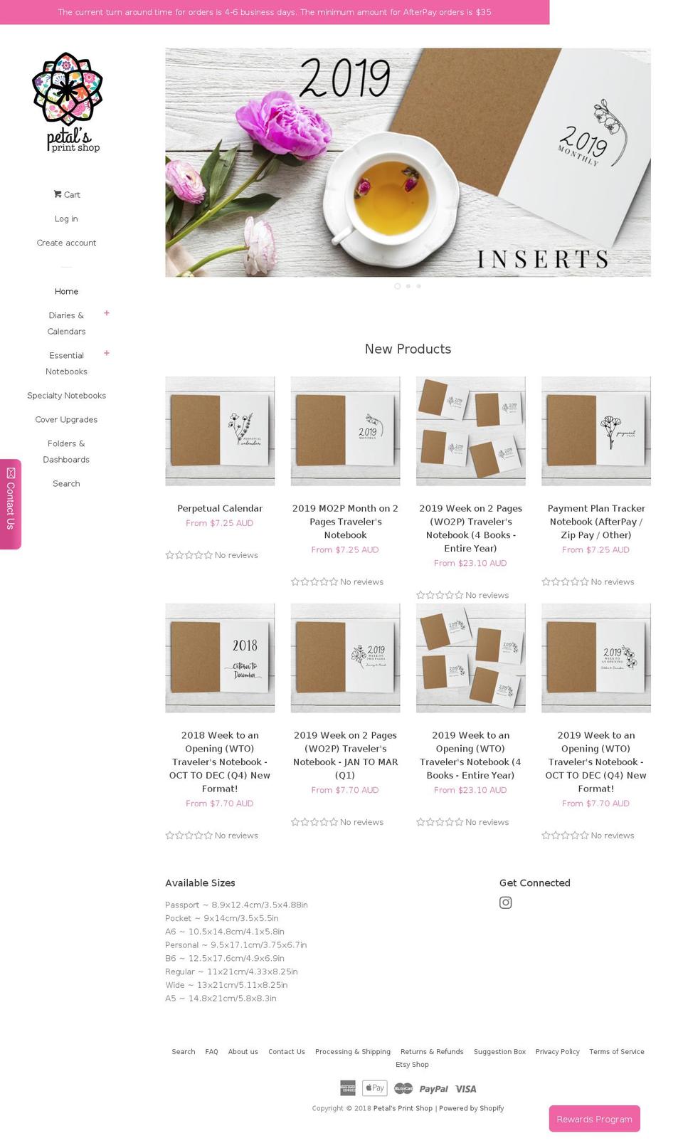 petalsprintshop.com — Shopify storefront screenshot