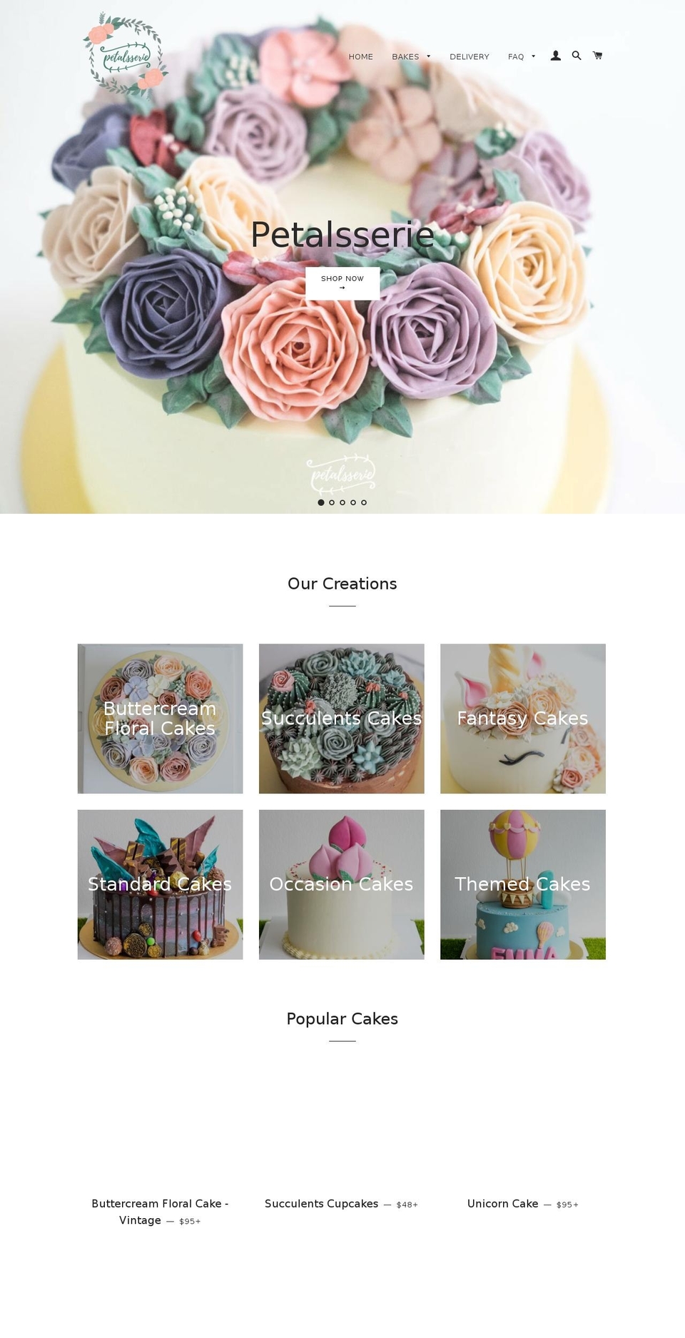 petalsserie.com — Shopify storefront screenshot