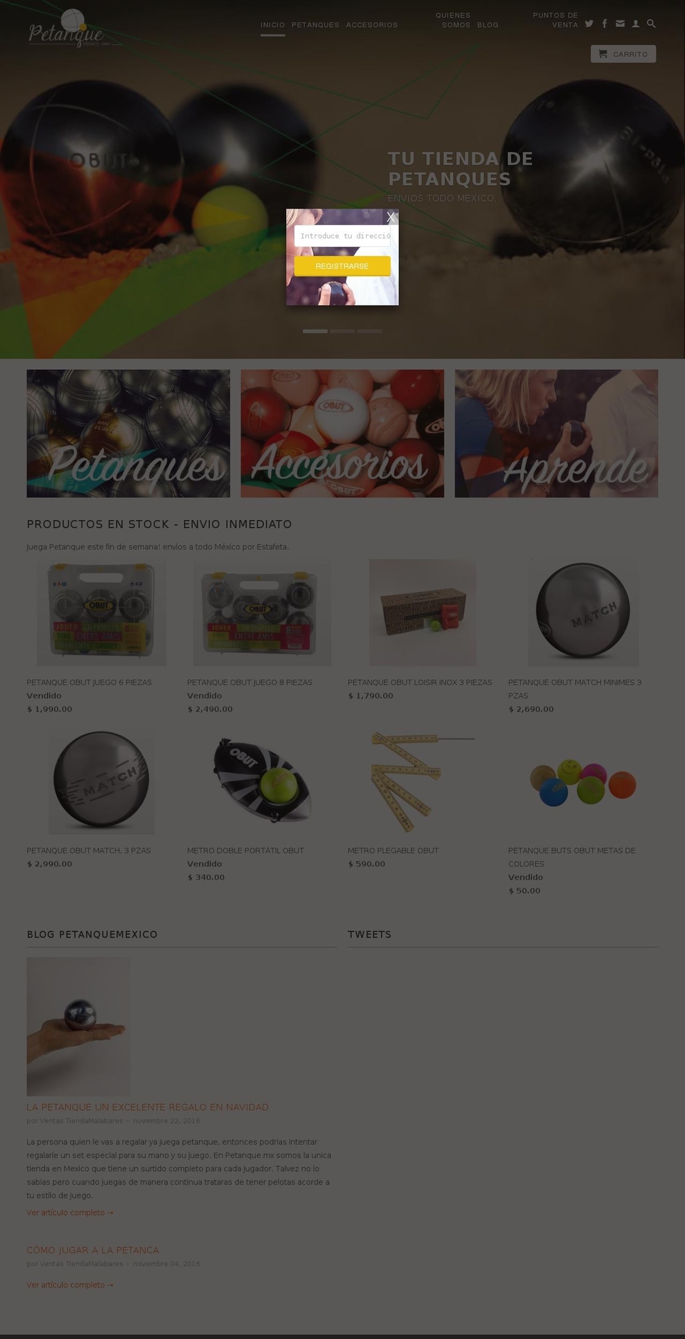 petanque.mx shopify website screenshot