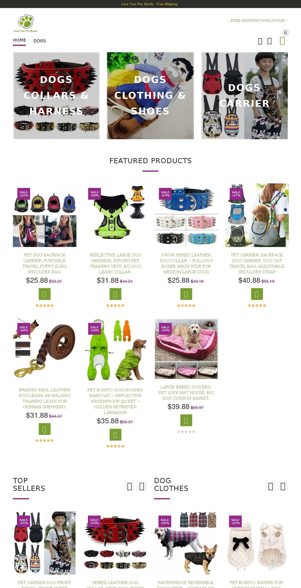 yourstore-v2-1-5 Shopify theme site example petbonito.com