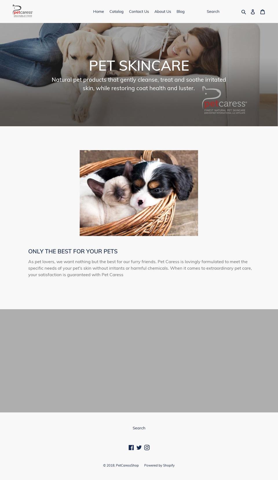 petcaressshop.com — Shopify storefront screenshot