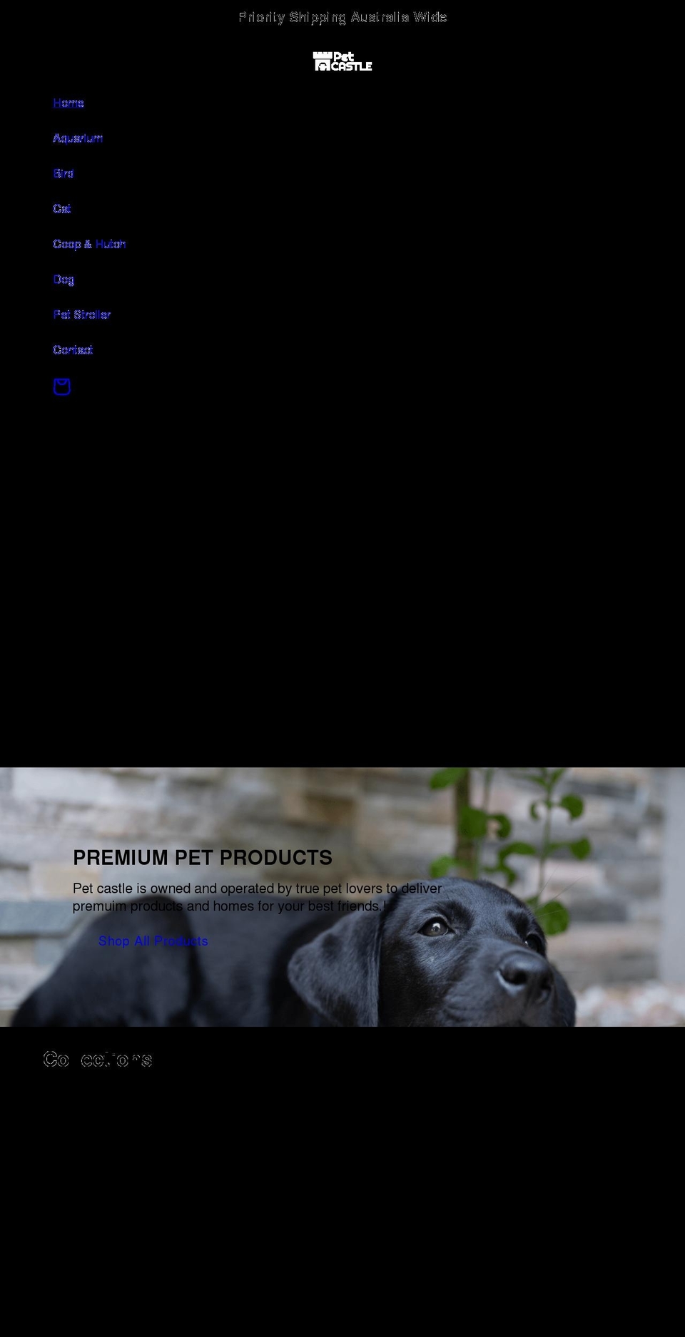 petcastle.com.au shopify website screenshot