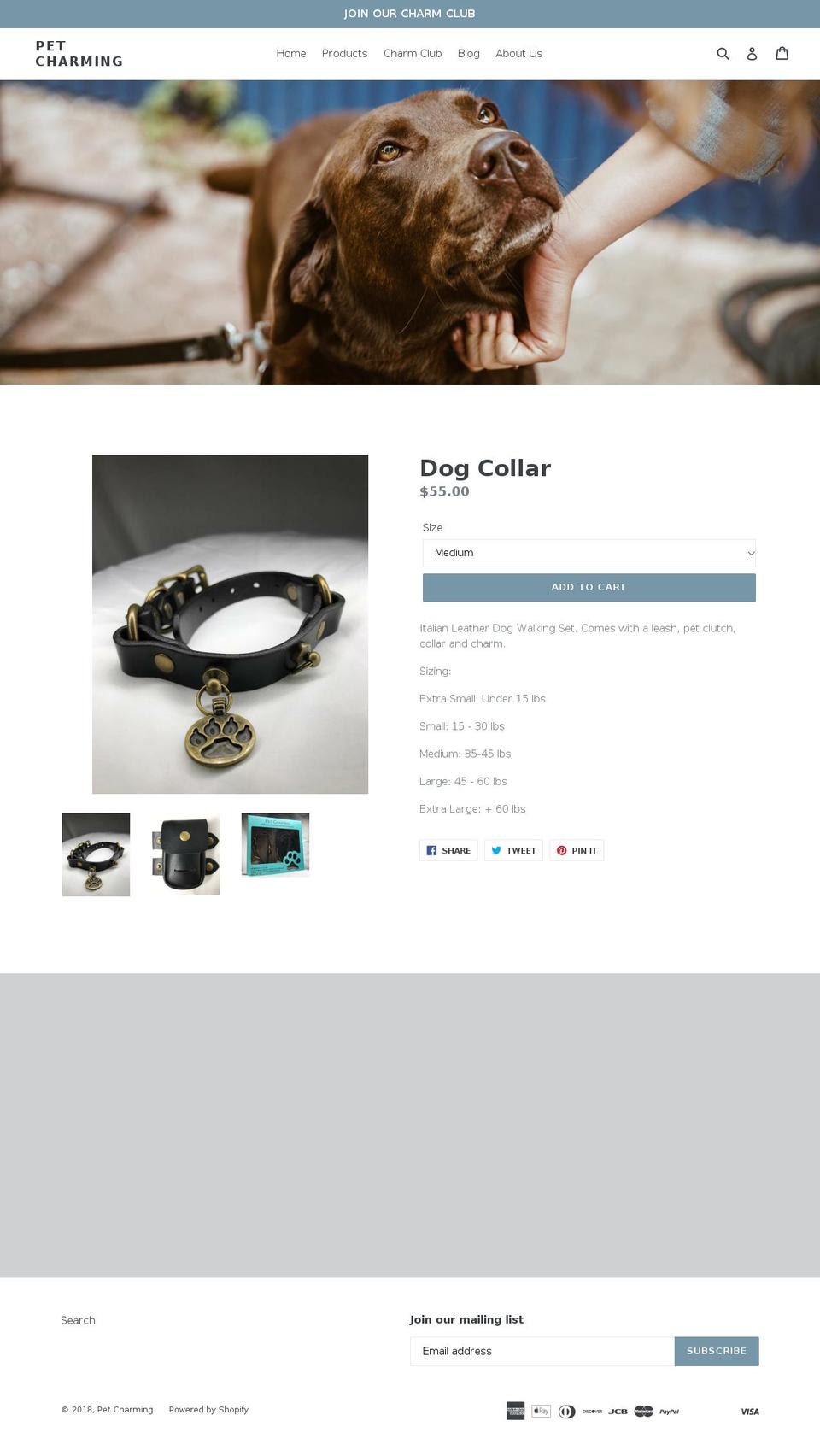 petcharming.org shopify website screenshot
