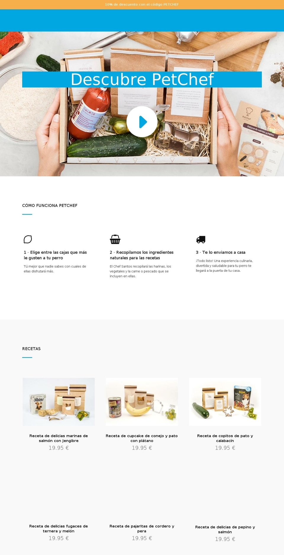 petchef.es shopify website screenshot