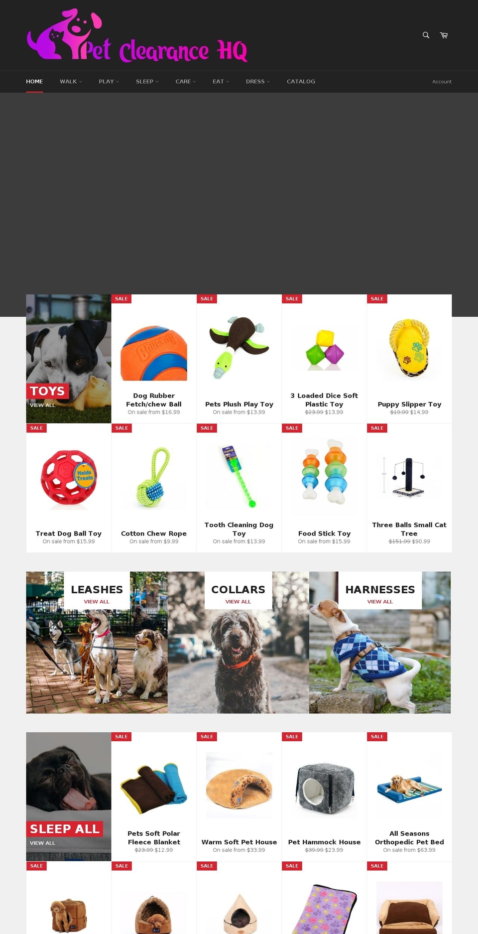 petclearancehq.com — Shopify storefront screenshot