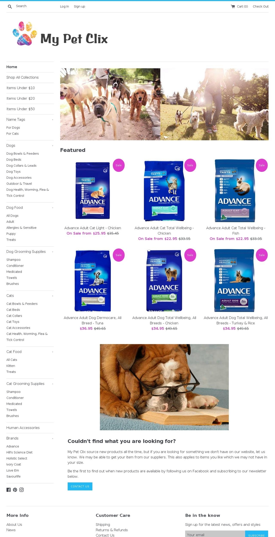 petclicks.com.au shopify website screenshot