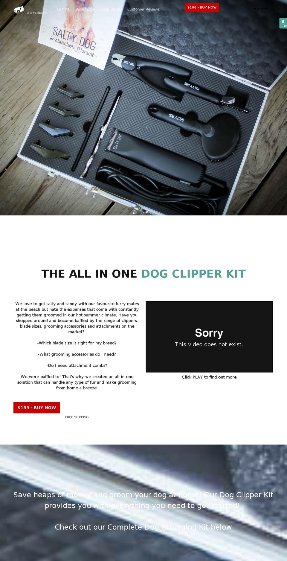 citrus Shopify theme site example petclippers.com.au