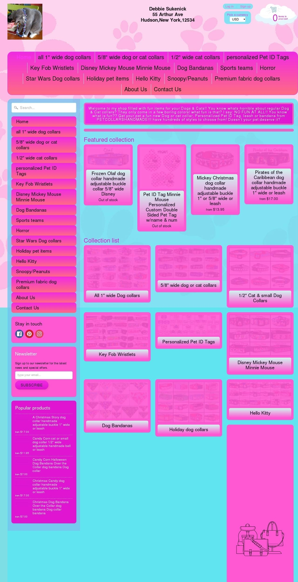 petcollarshandmade.com shopify website screenshot