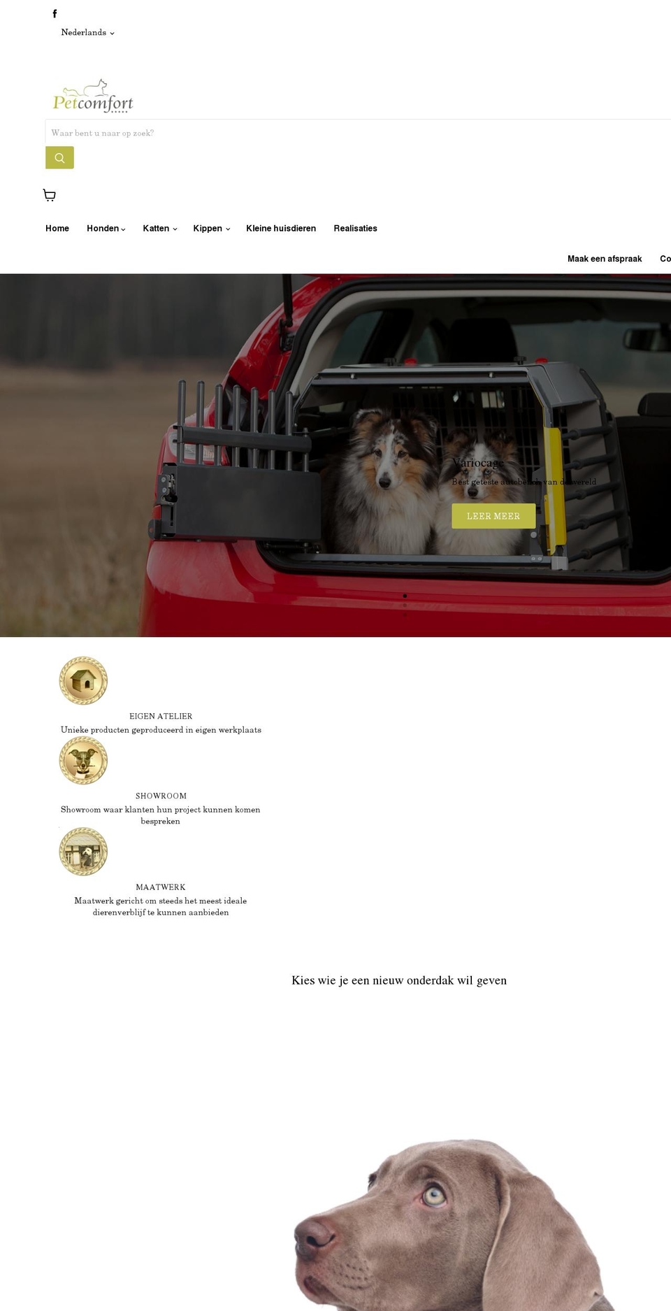 petcomfort.be shopify website screenshot