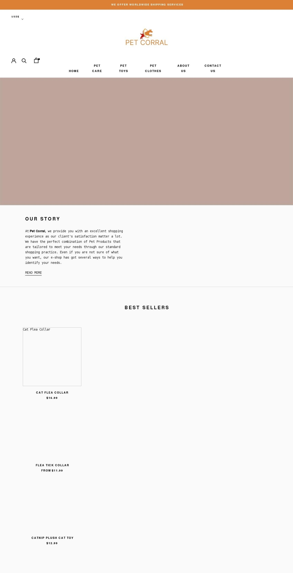 petcorralhq.com shopify website screenshot