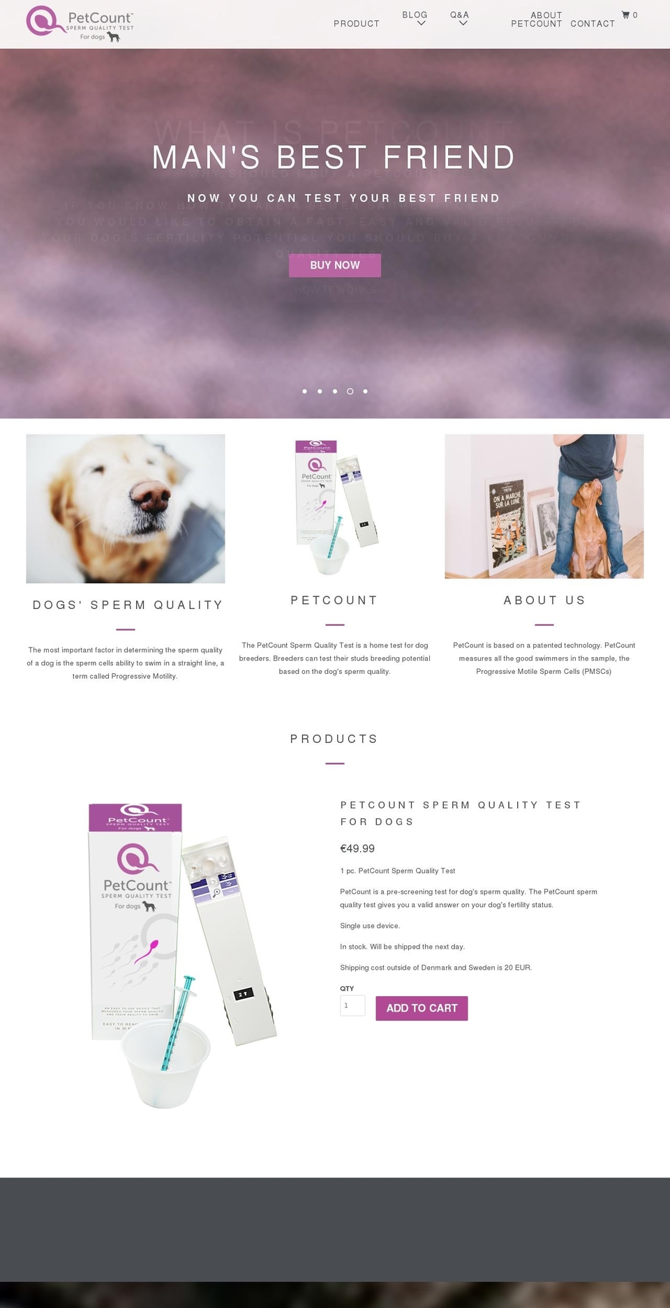 petcount.com shopify website screenshot