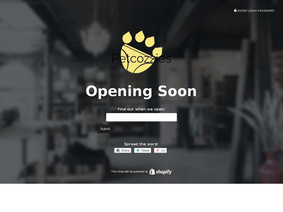 petcozzies.com shopify website screenshot