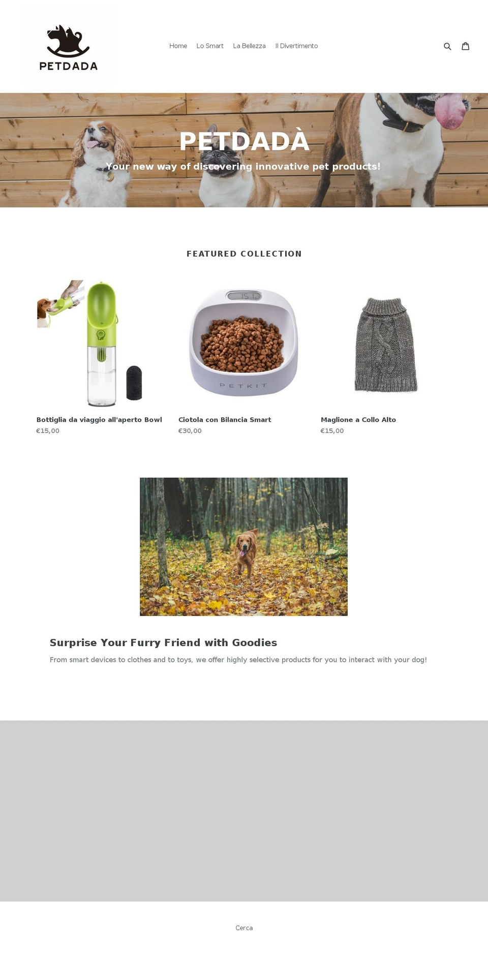 petdada.com — Shopify storefront screenshot