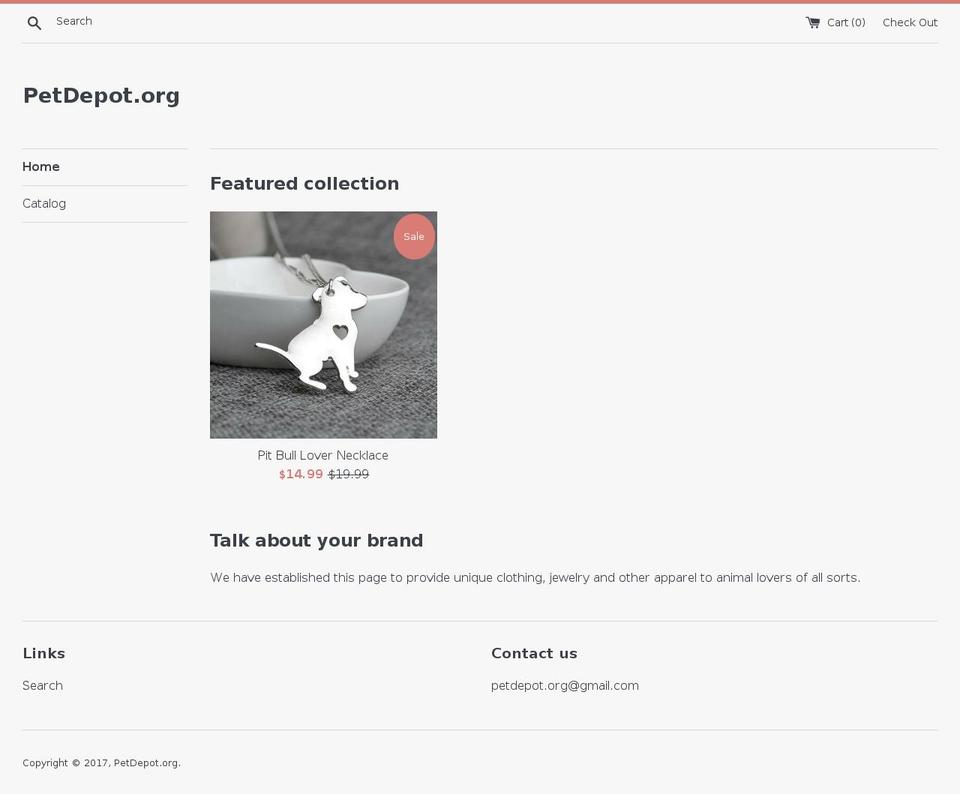 petdepot.org shopify website screenshot