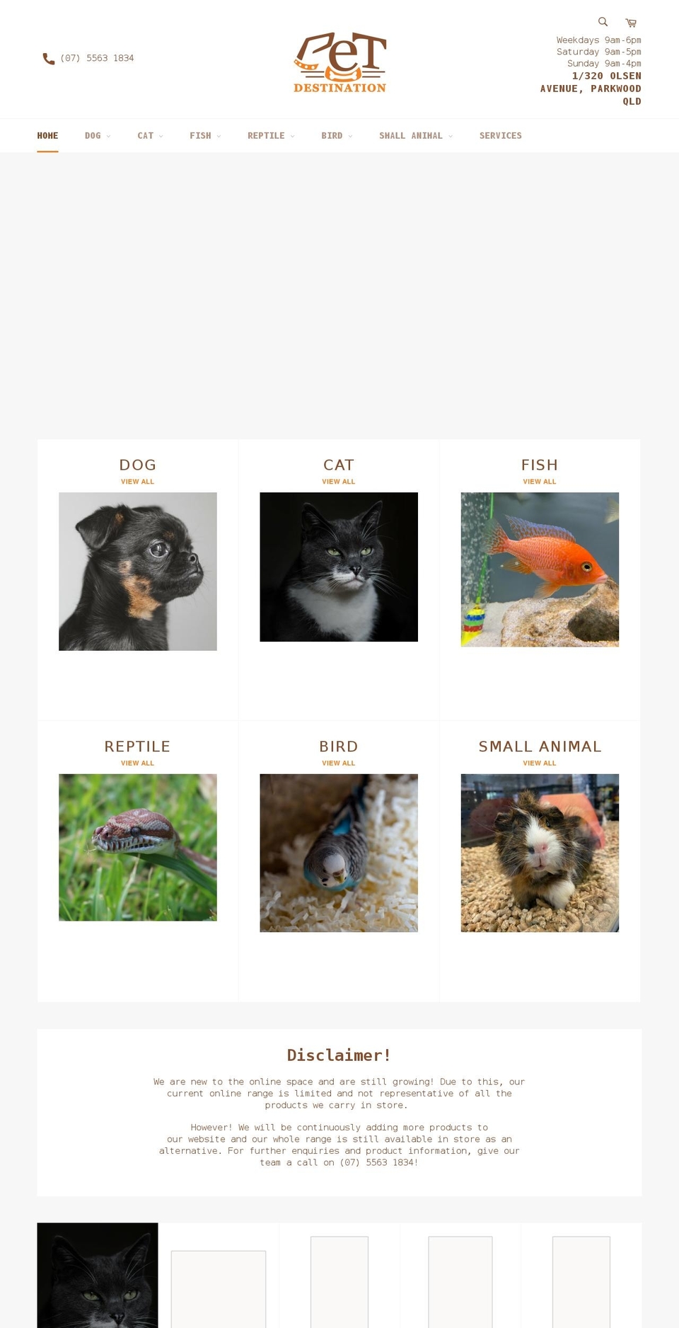 petdestination.com.au shopify website screenshot