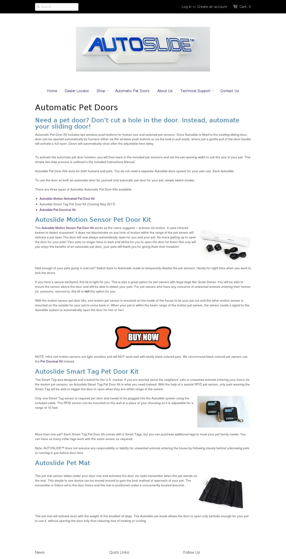 petdoorsolution.com shopify website screenshot