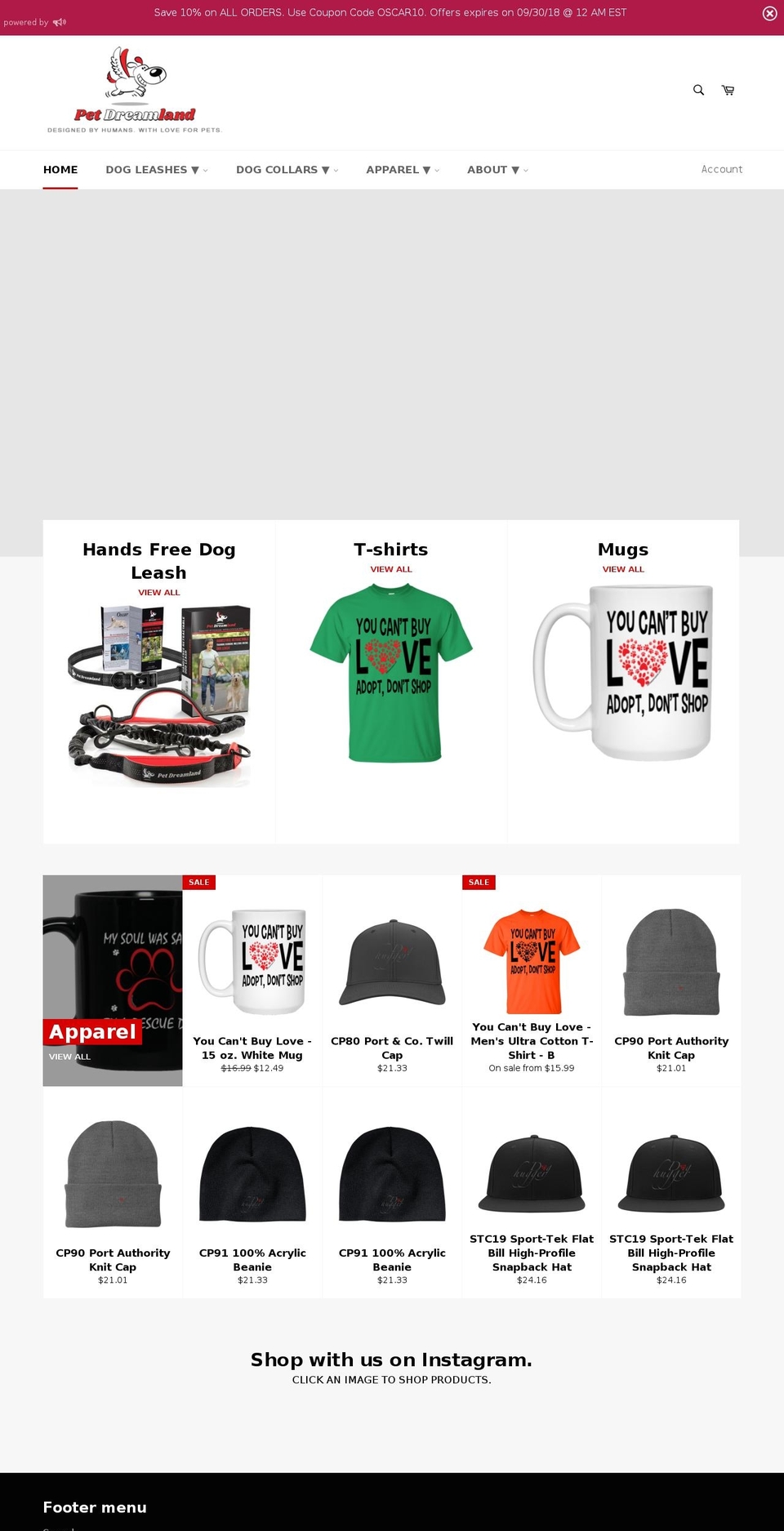 petdreamland.com shopify website screenshot