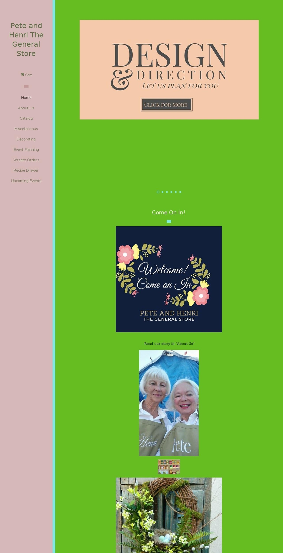 peteandhenri.com shopify website screenshot