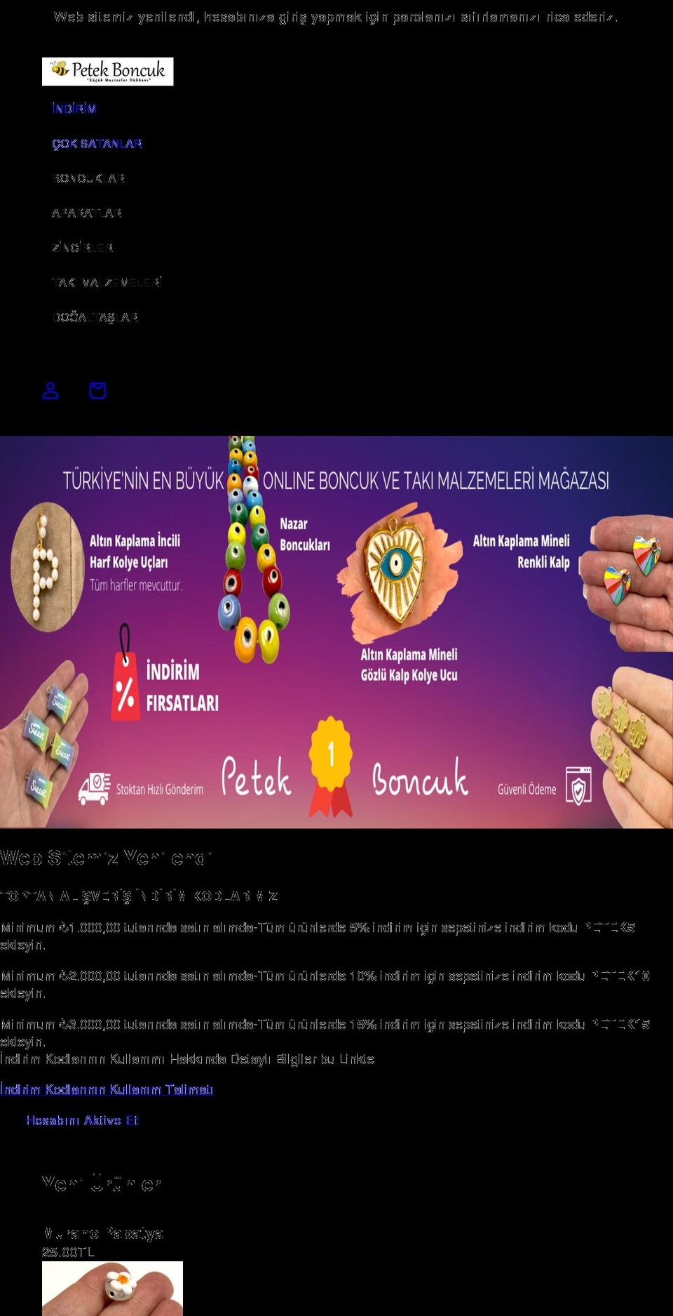 petekboncuk.com shopify website screenshot