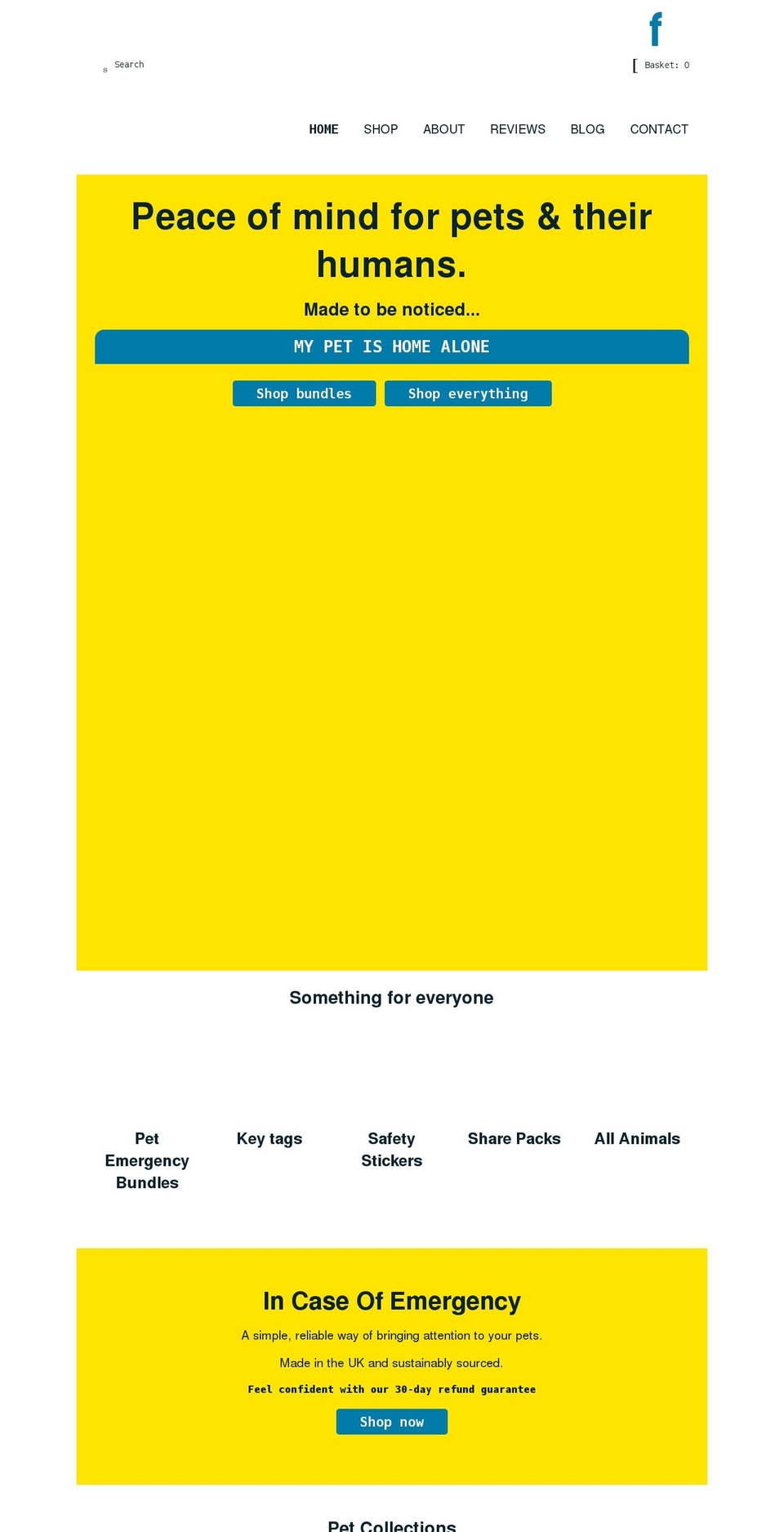 petemergencycards.com shopify website screenshot