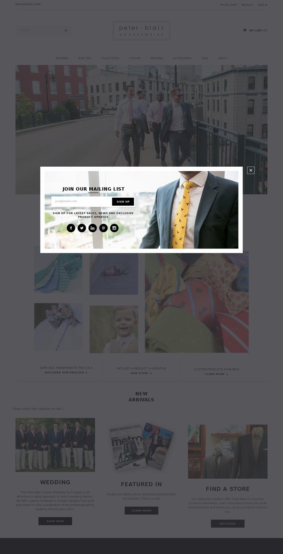 forte-center-header-theme-package-1-0-0 Shopify theme site example peter-blair-ties.com