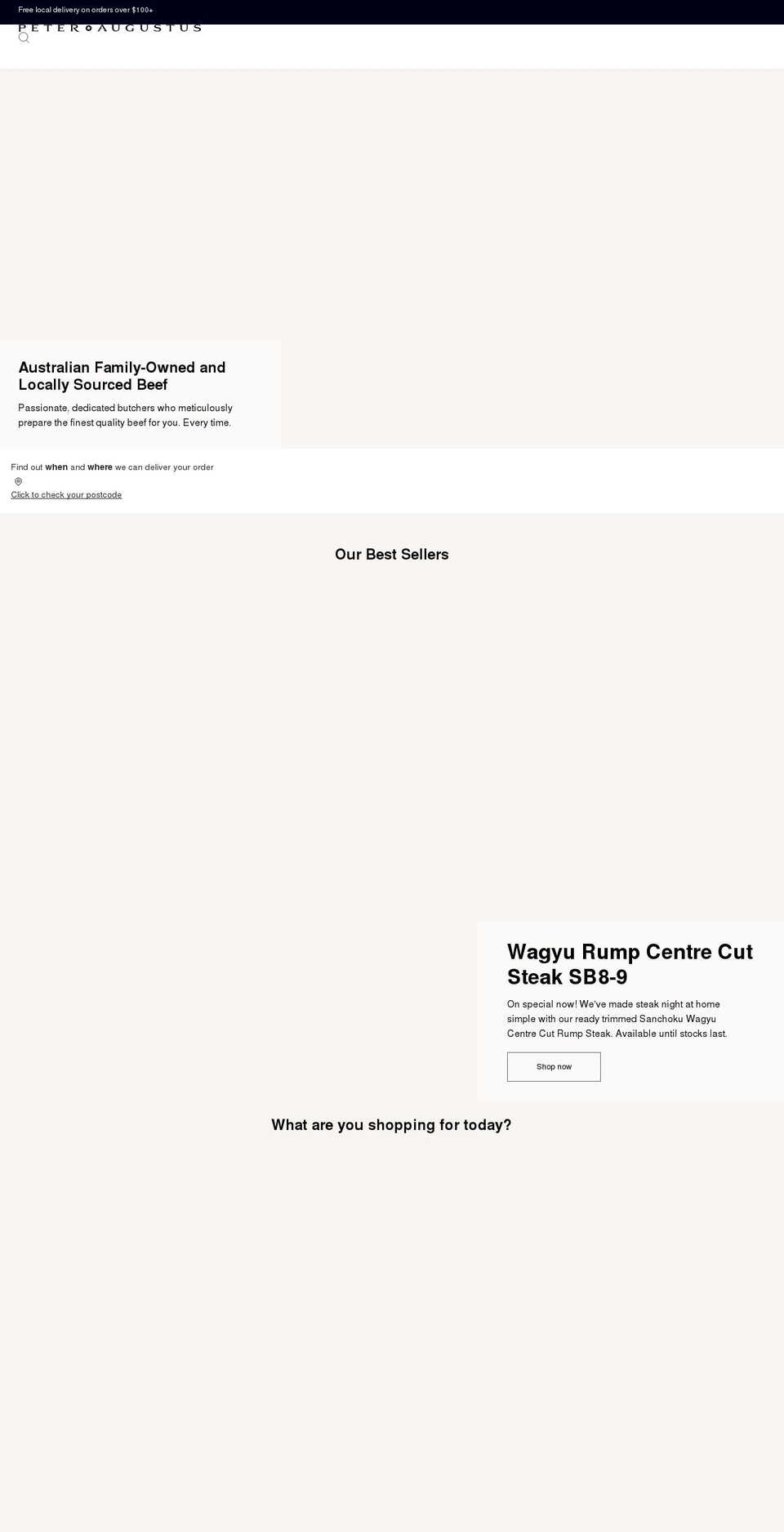 peteraugustus.com.au shopify website screenshot