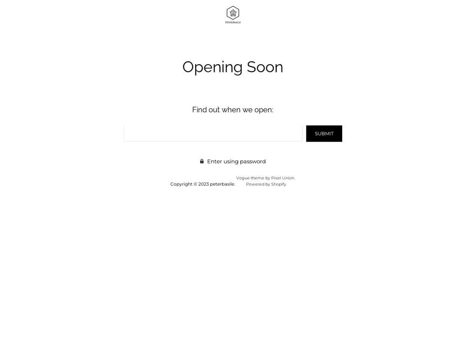 peterbasile.com — Shopify storefront screenshot