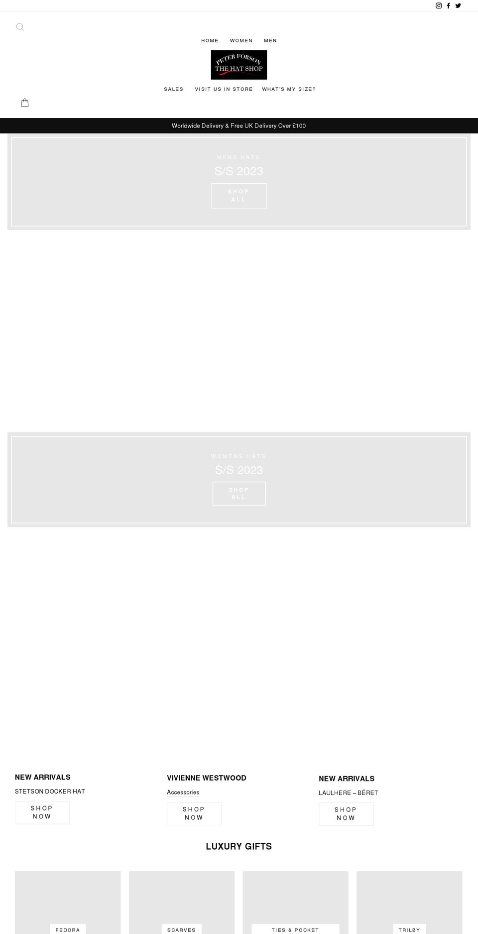 peterforson.com shopify website screenshot