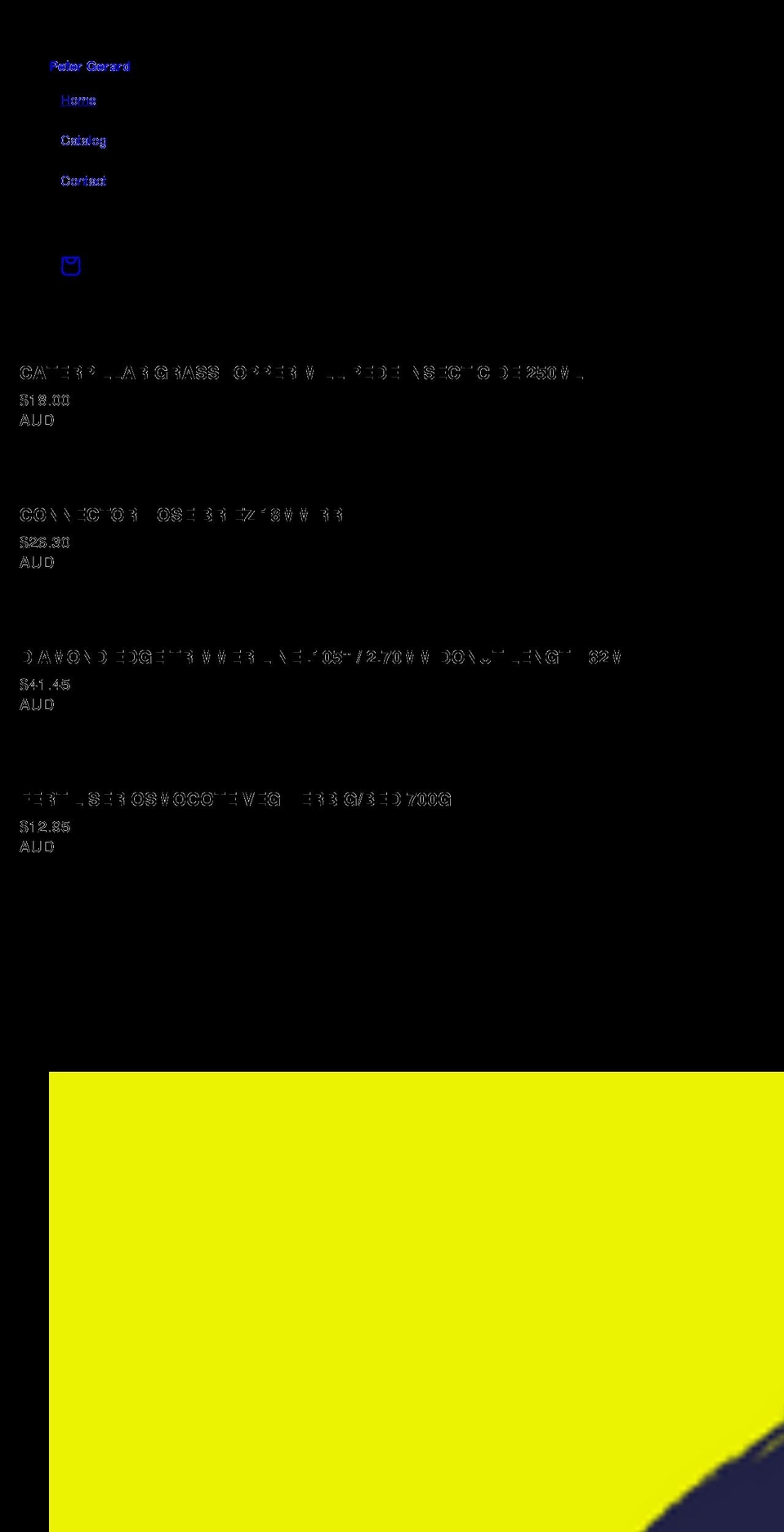 petergerard.com.au shopify website screenshot