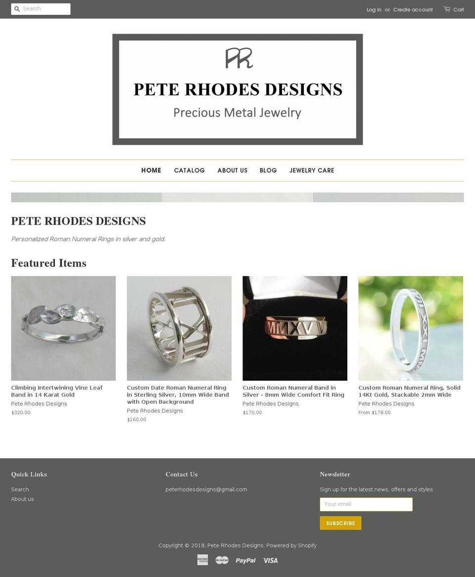 peterhodesdesigns.com shopify website screenshot