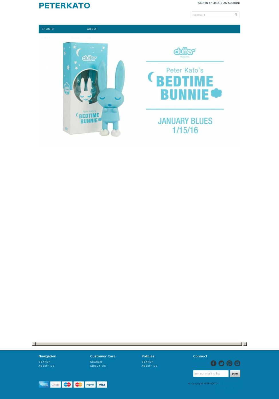 peterkatoshop.com shopify website screenshot