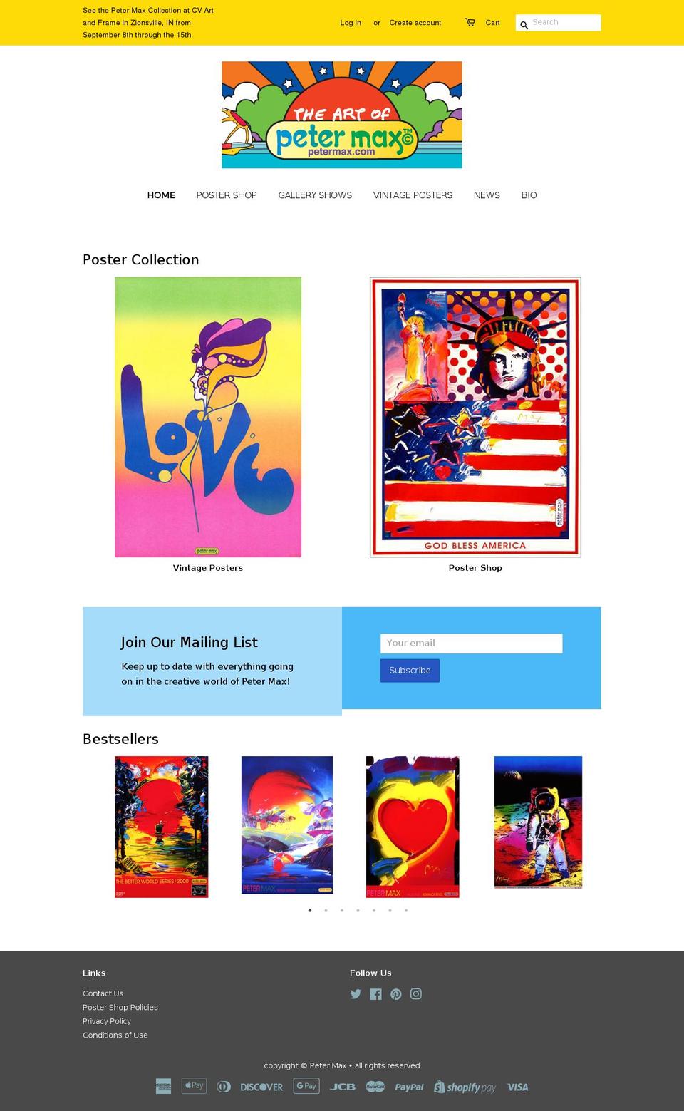 petermaxstore.mobi shopify website screenshot