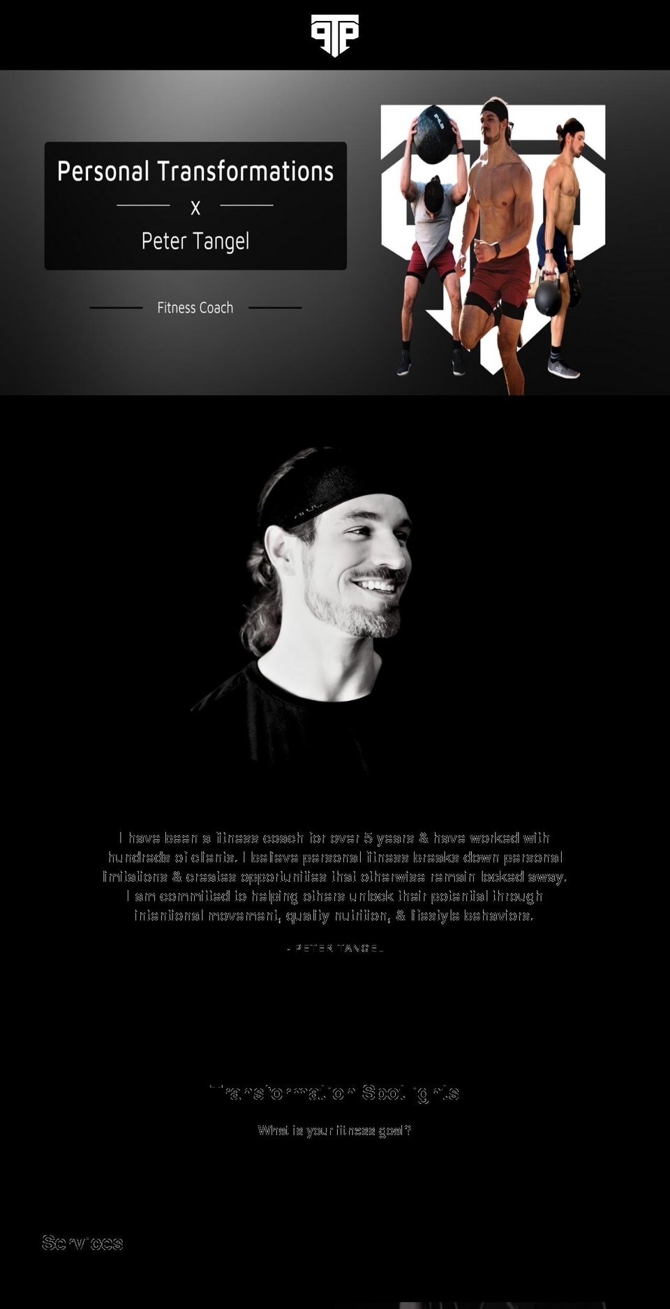 petertangel.com shopify website screenshot