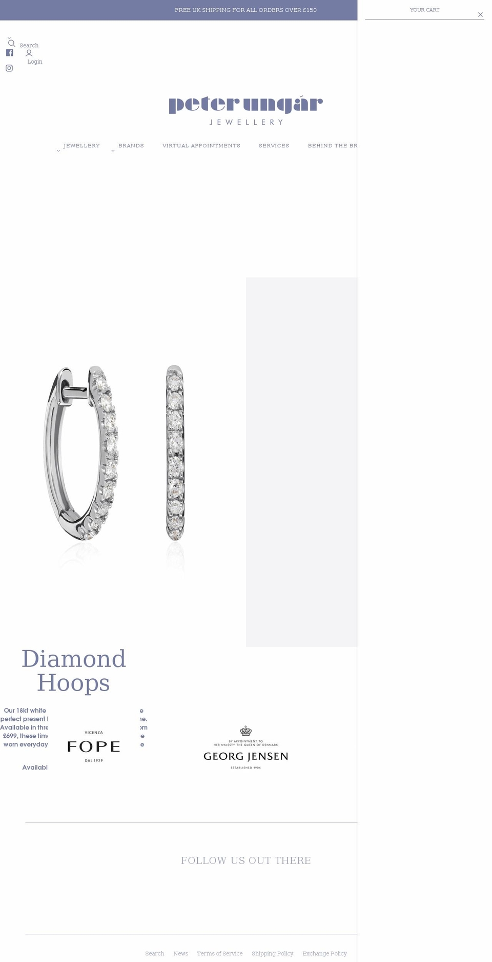 peterungarjewellery.com shopify website screenshot