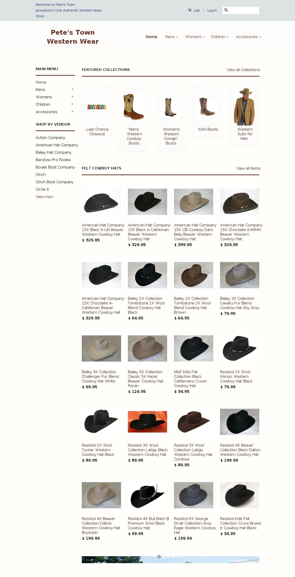 petesboots.info shopify website screenshot