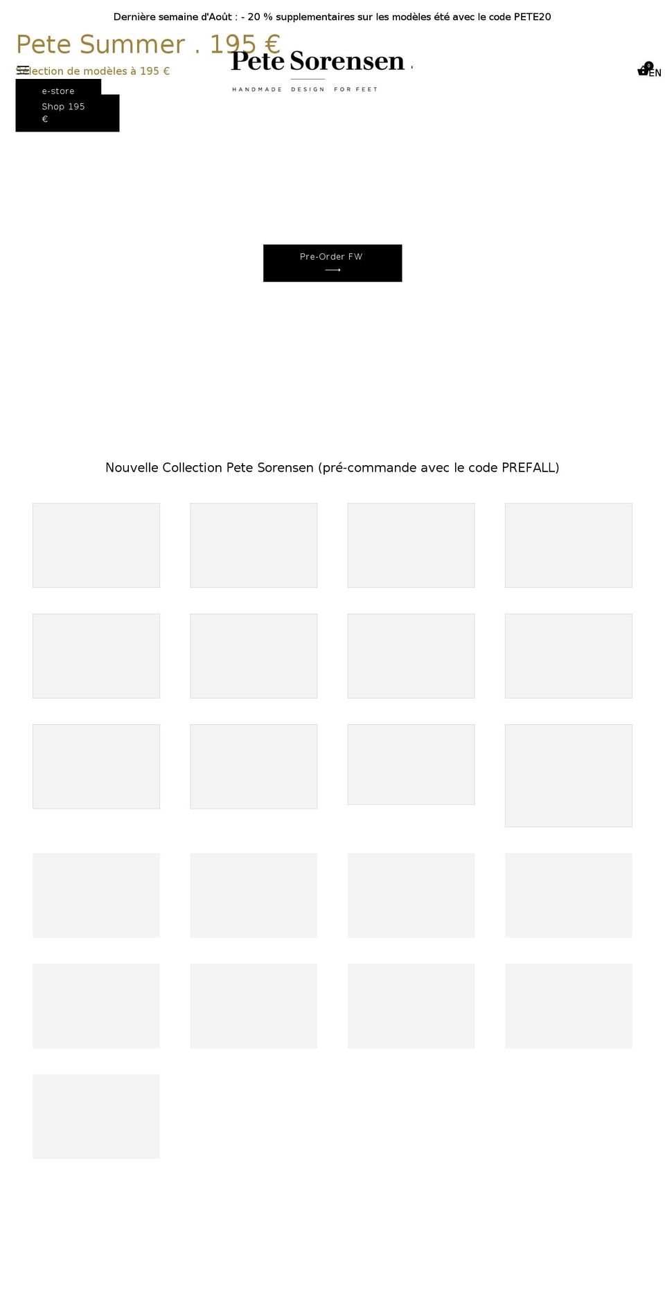 petesorensen.com shopify website screenshot