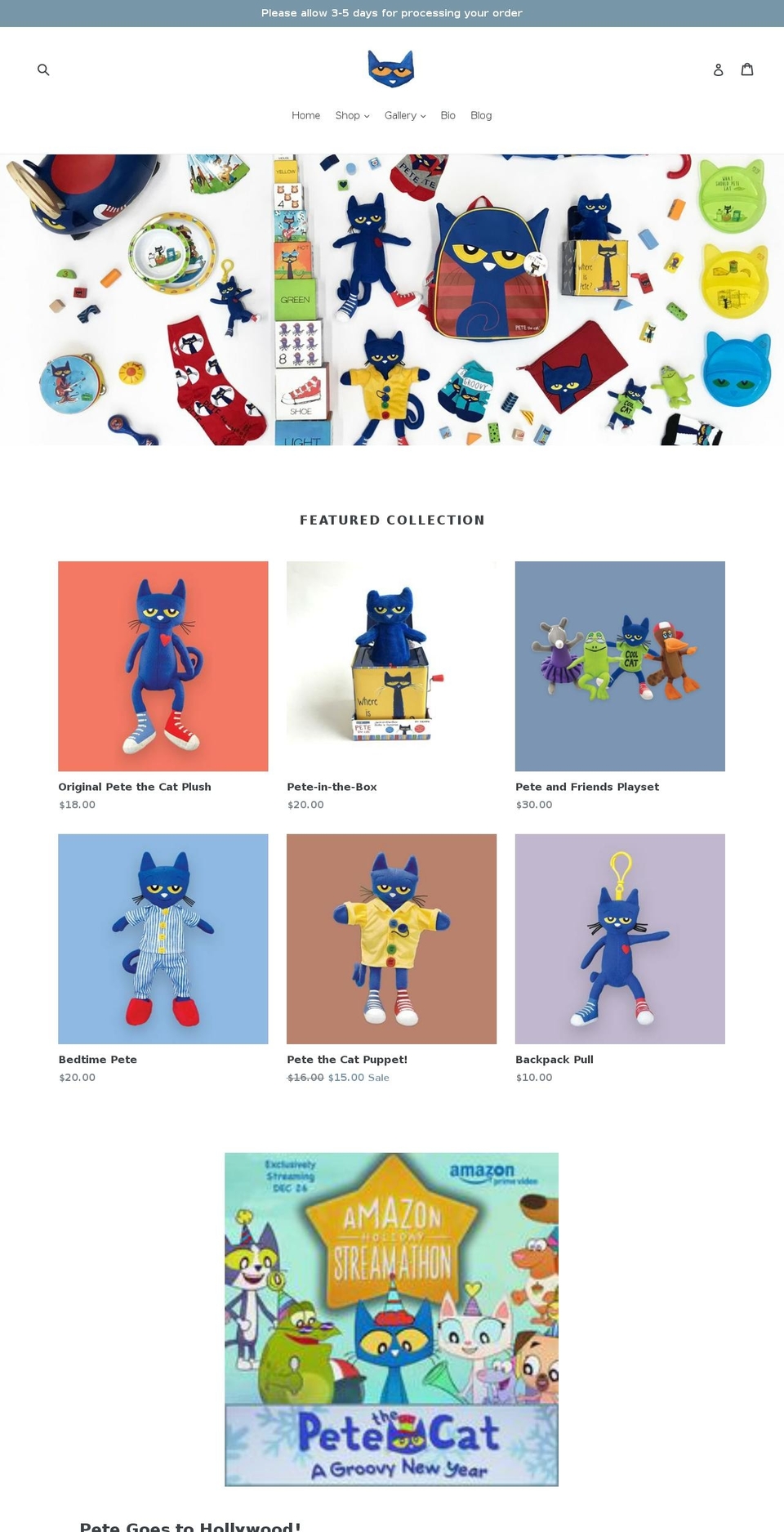 petethecat.com shopify website screenshot