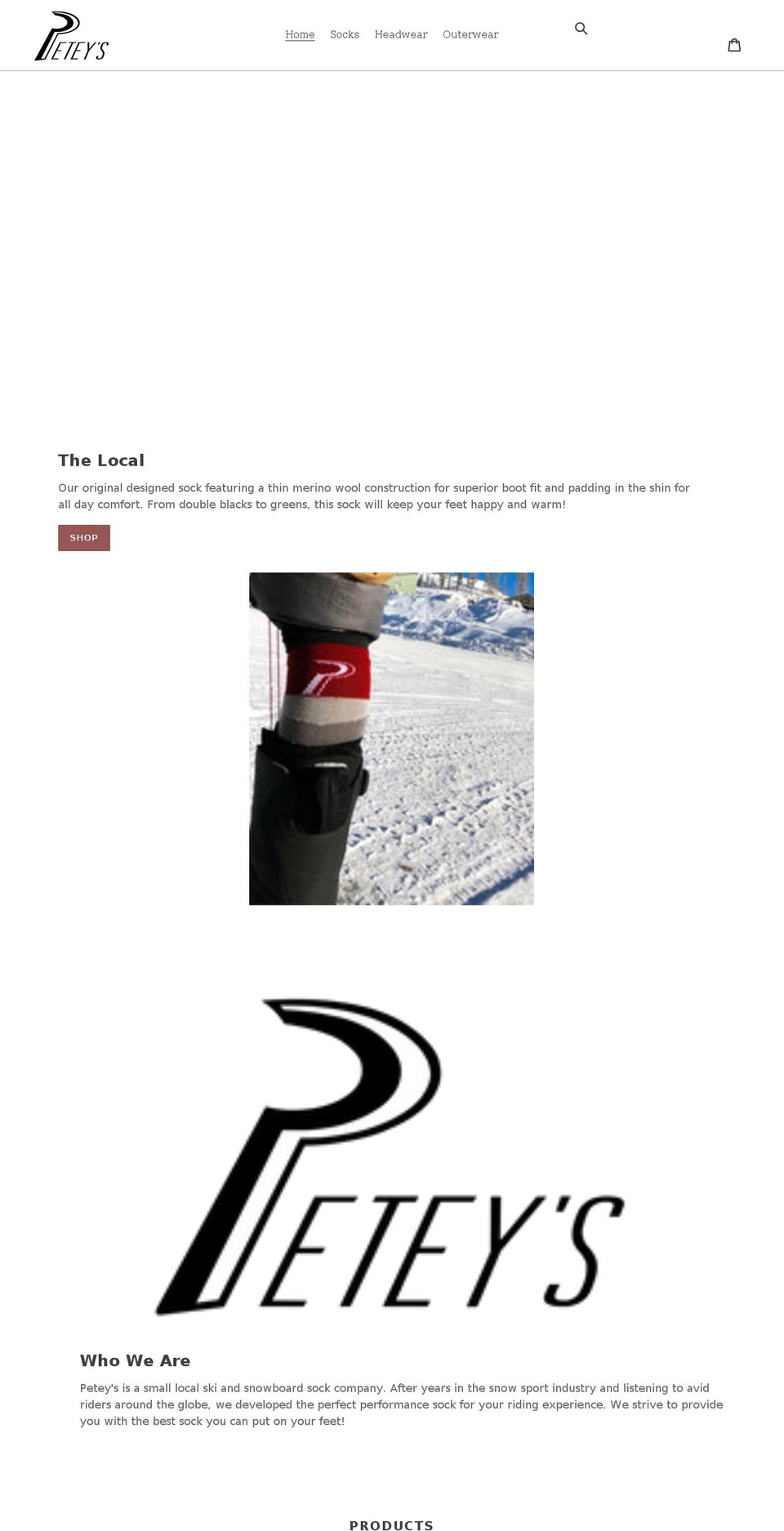 peteyssocks.com shopify website screenshot