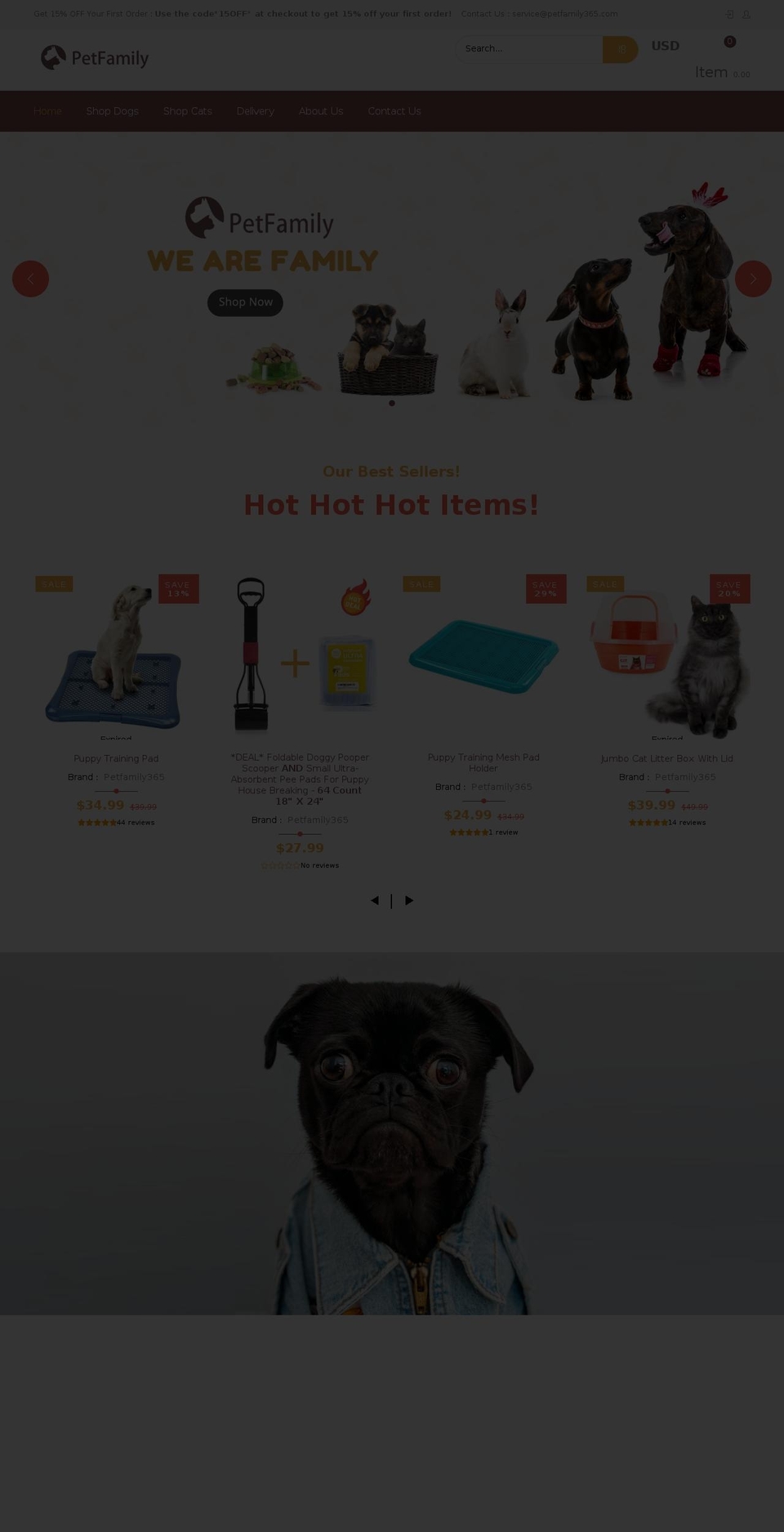 petfamily365.com shopify website screenshot