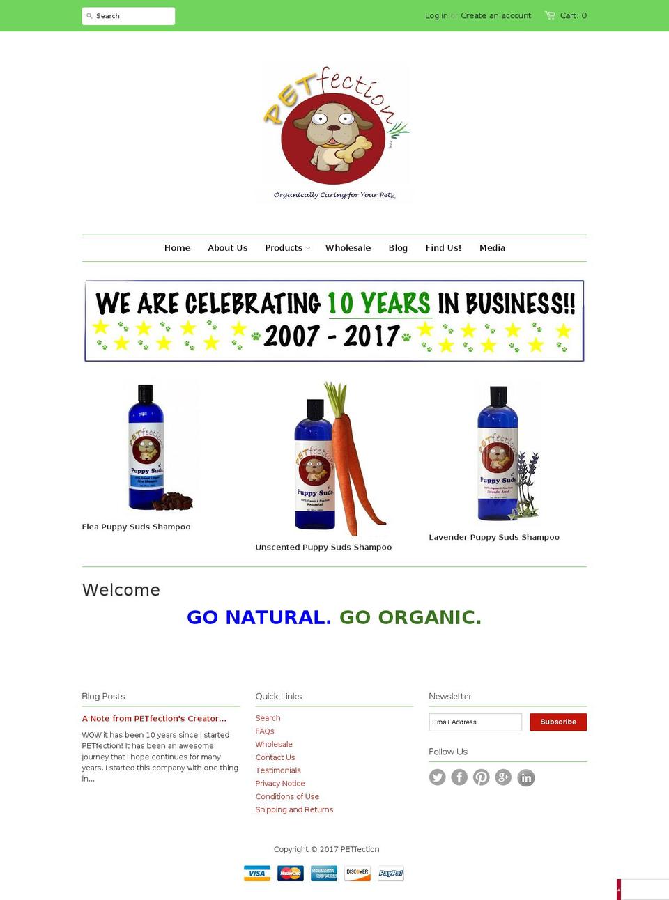 petfection.com shopify website screenshot