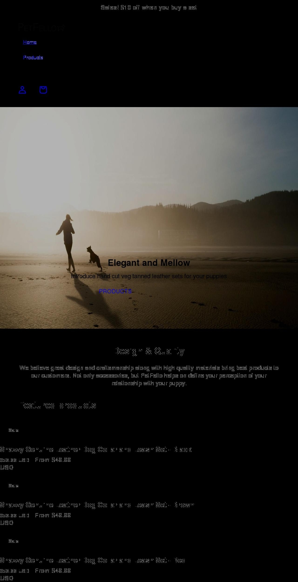 petfello.com shopify website screenshot